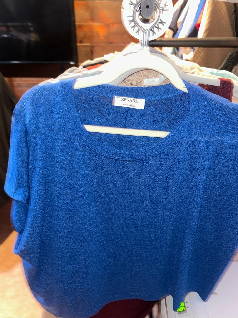 Zenana Outfitters Royal Blue Crop Top - Women's Short Sleeve